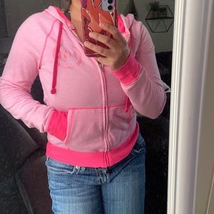 VS Pink Zip Up hoodie